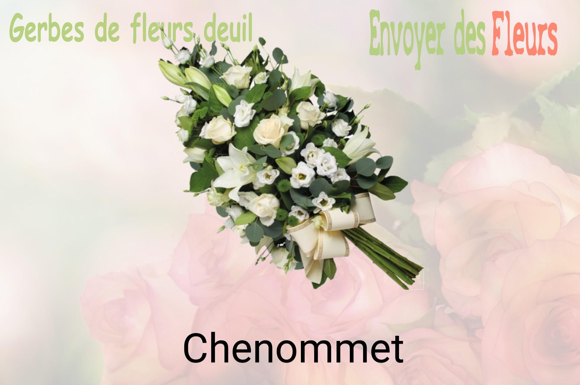 Gerbe de fleurs de deuil livrée à Chenommet